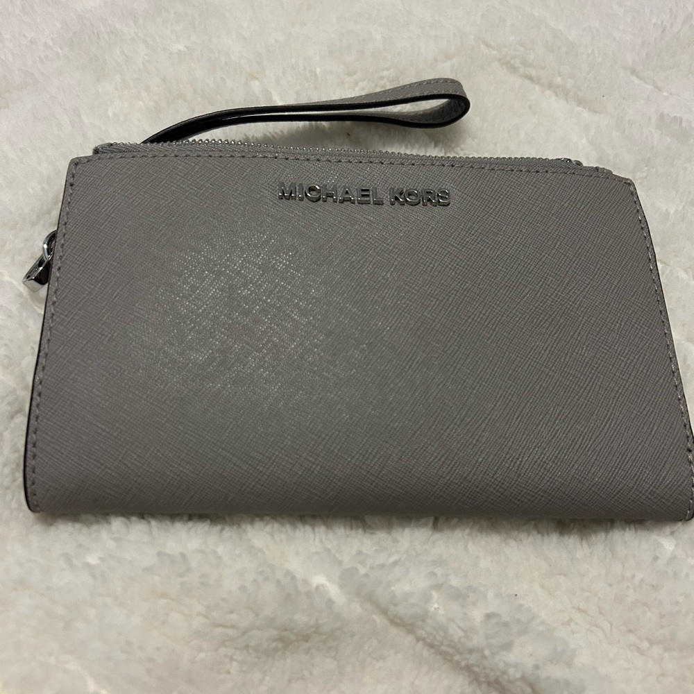 Michael Kors Silver Wristlet